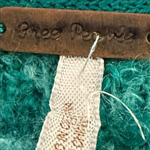 Free People Teal Women's Sweater - Picture 4 of 4